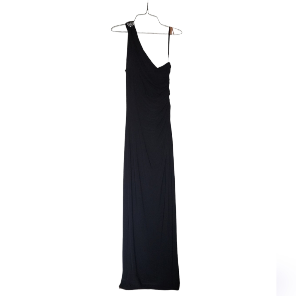 Lauren Ralph Lauren One Shoulder Black Dress, Size 12